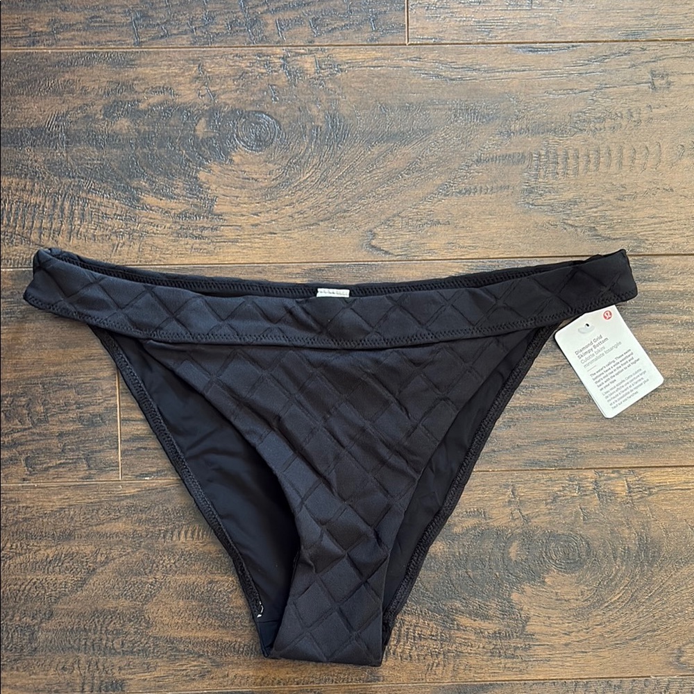 Black Quilted Bikini Bottom